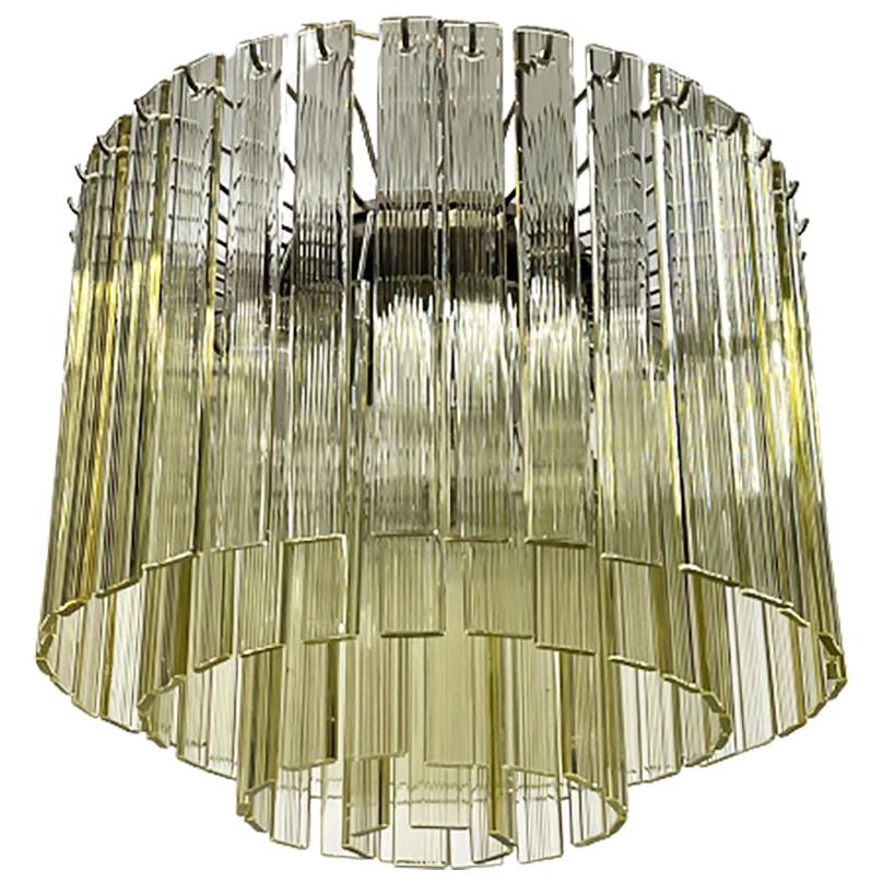 Murano 4-Tier Chandelier with Ridged Glass Blades, 1960s