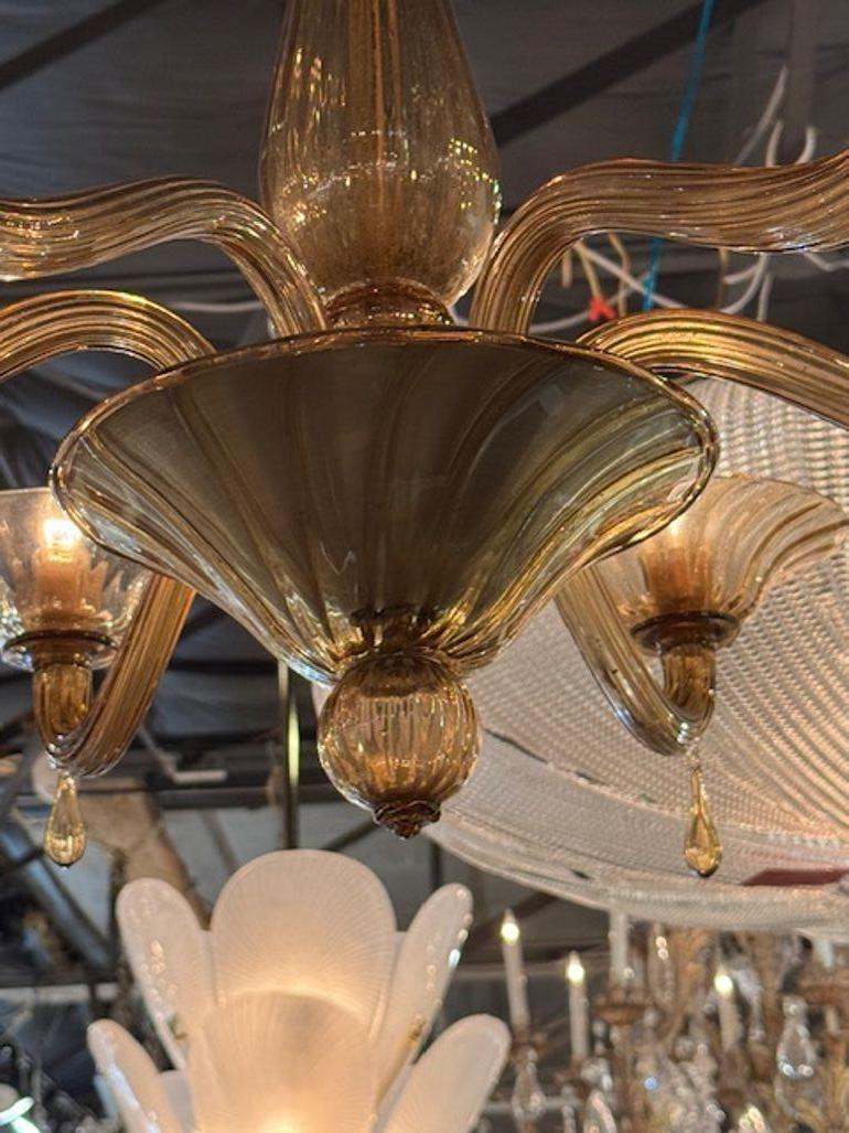 Murano 6-Light Chandelier For Sale 2