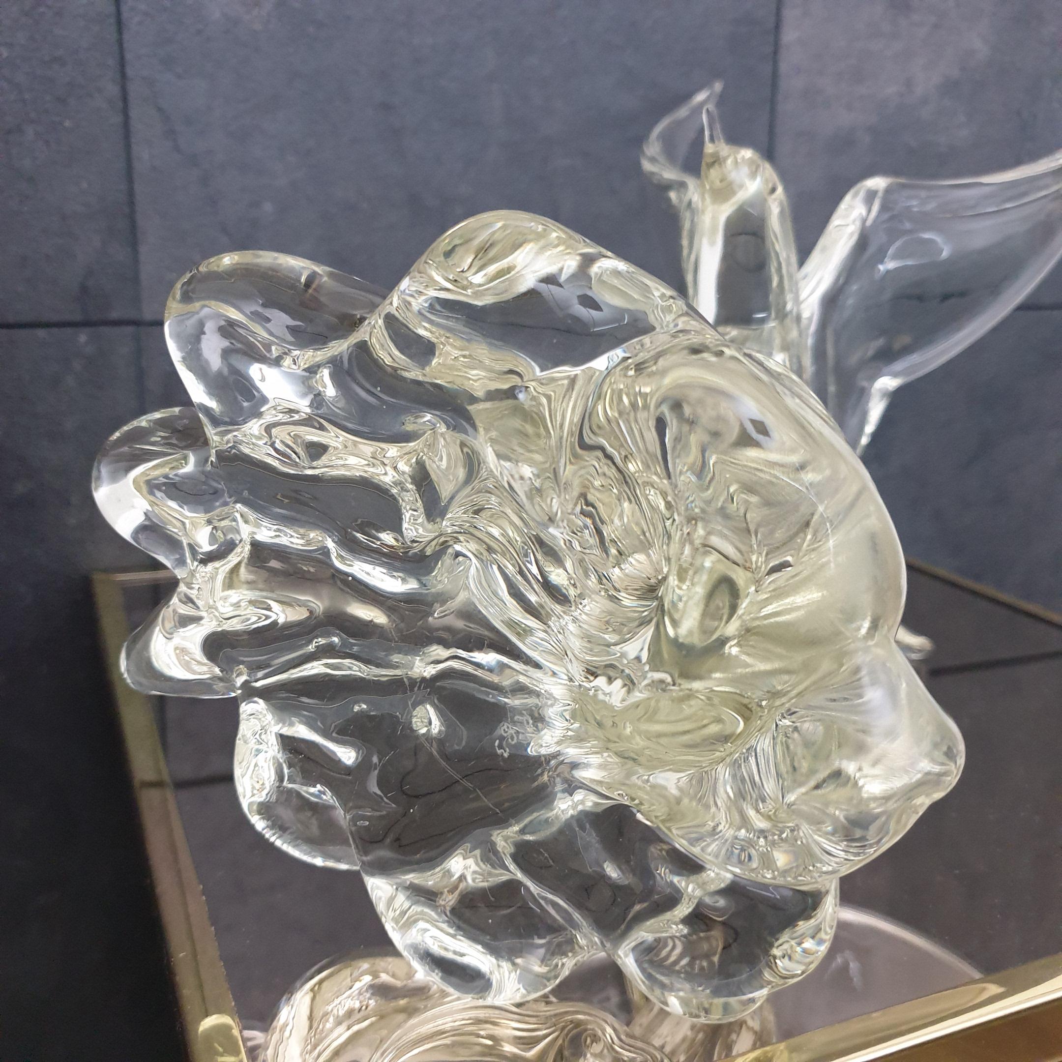 Murano Abstract Glass Bird Seagull Table Sculpture by Murano, 1970s For Sale 4