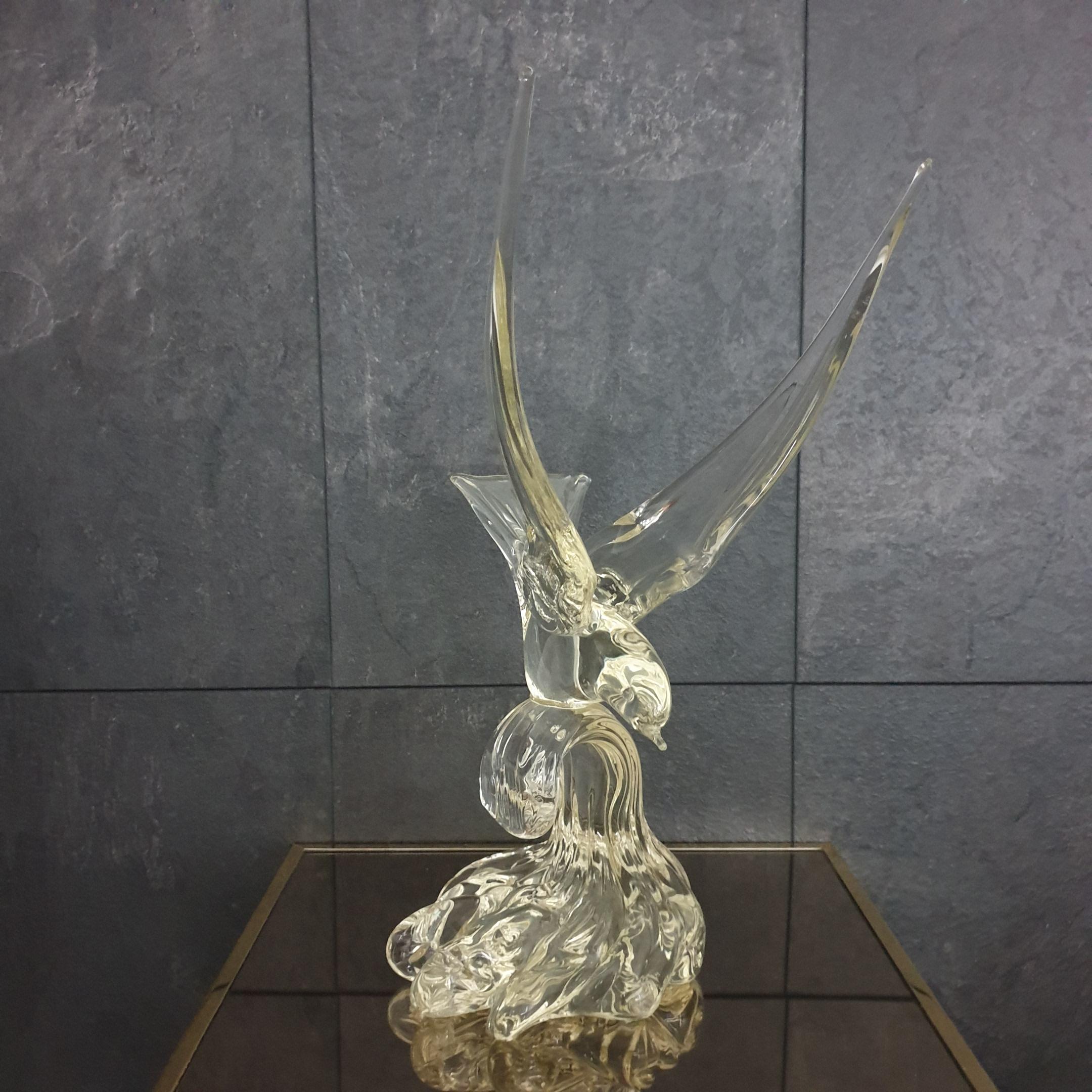 Murano Abstract Glass Bird Seagull Table Sculpture by Murano, 1970s For Sale 6