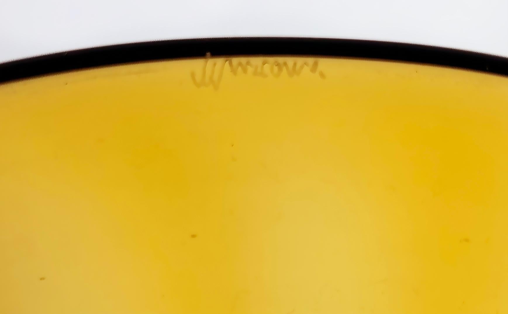 Vaso o portacandele in vetro trasparente e ambra di Murano acquistato da Luxury Living in vendita 1