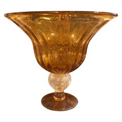 Murano Amber Centerpiece Bowl