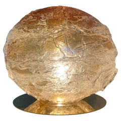 Murano Amber Glass Sphere Lamp ‘Primordiale’ by Venini, Italy, 2011 - Signed