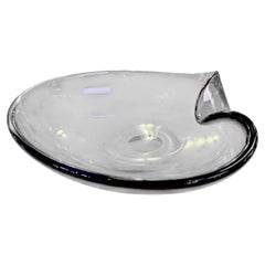 Murano Amethyst Glass Bowl with Folded Rim, Italy 1960s