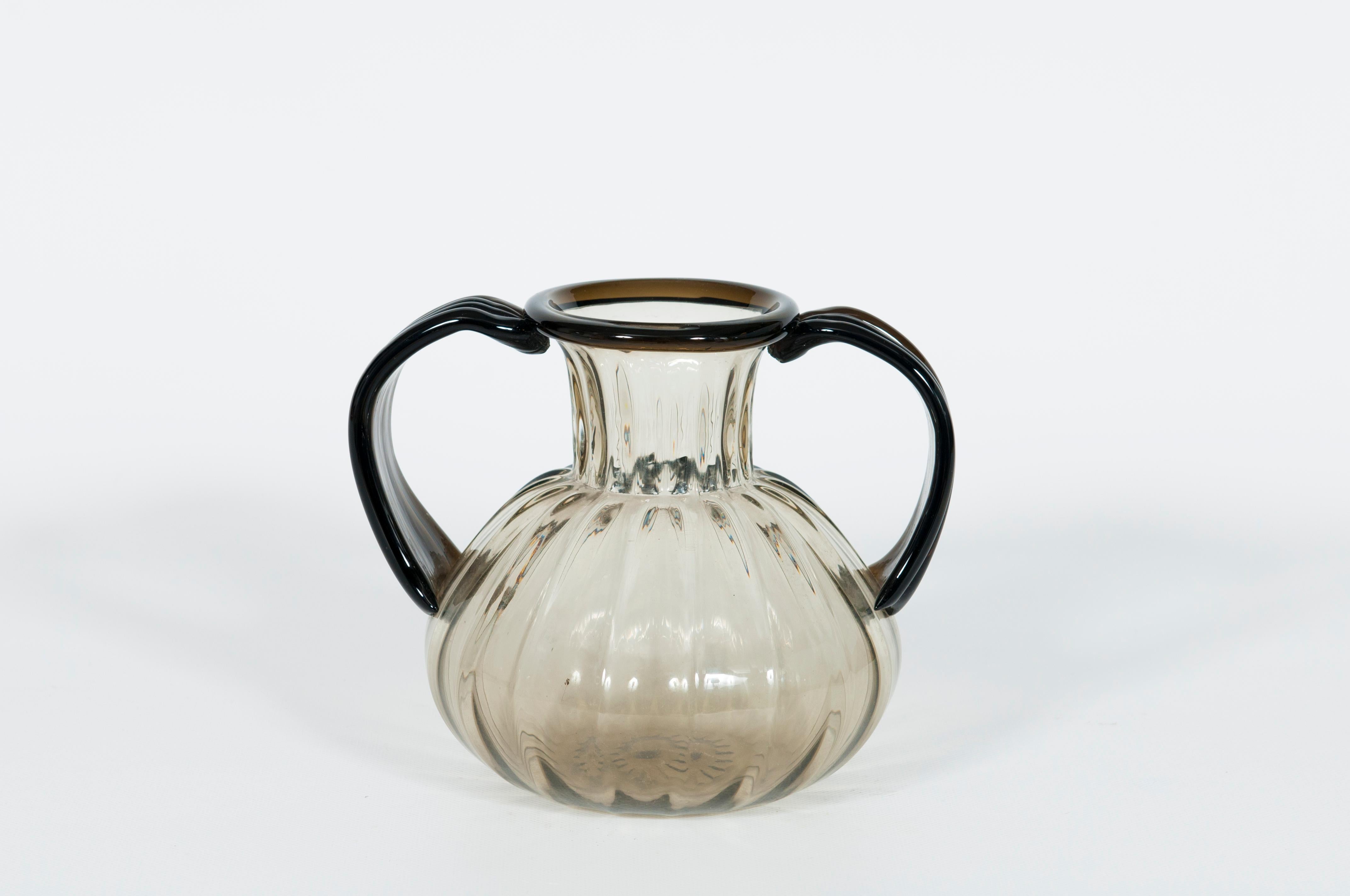 Murano Amphora Vase by Giovanni Dalla Fina, Circa 1970s en venta 2