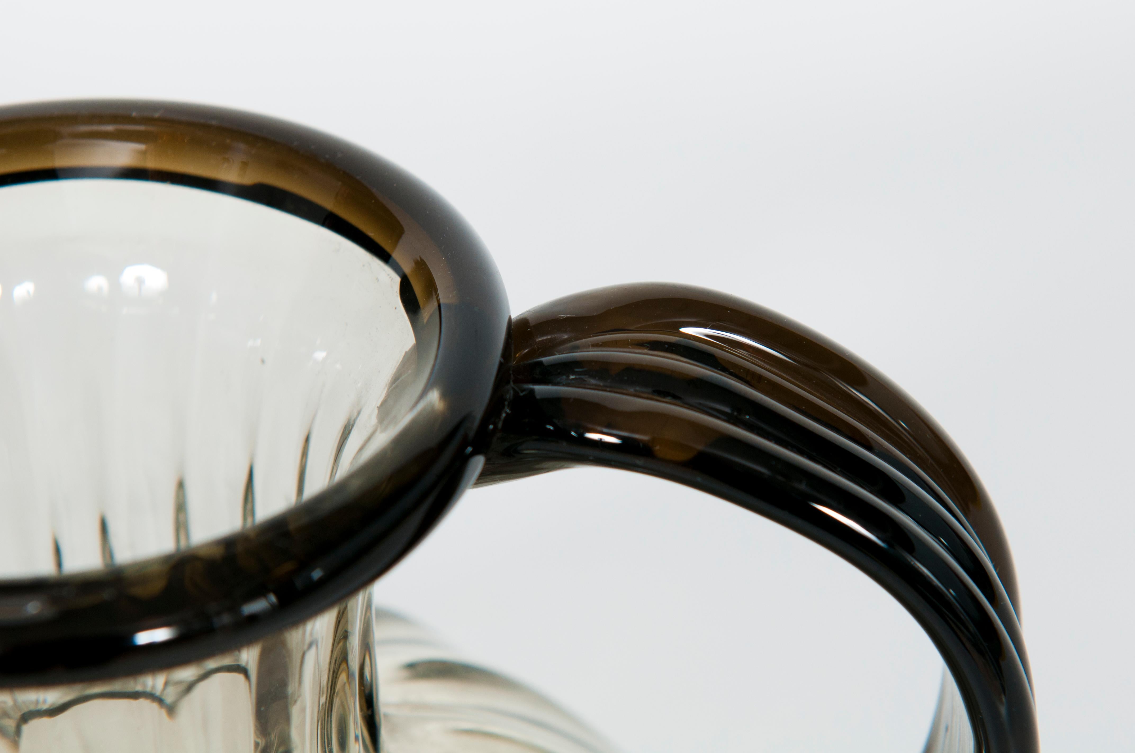 Murano Amphora Vase by Giovanni Dalla Fina, Circa 1970s en venta 8