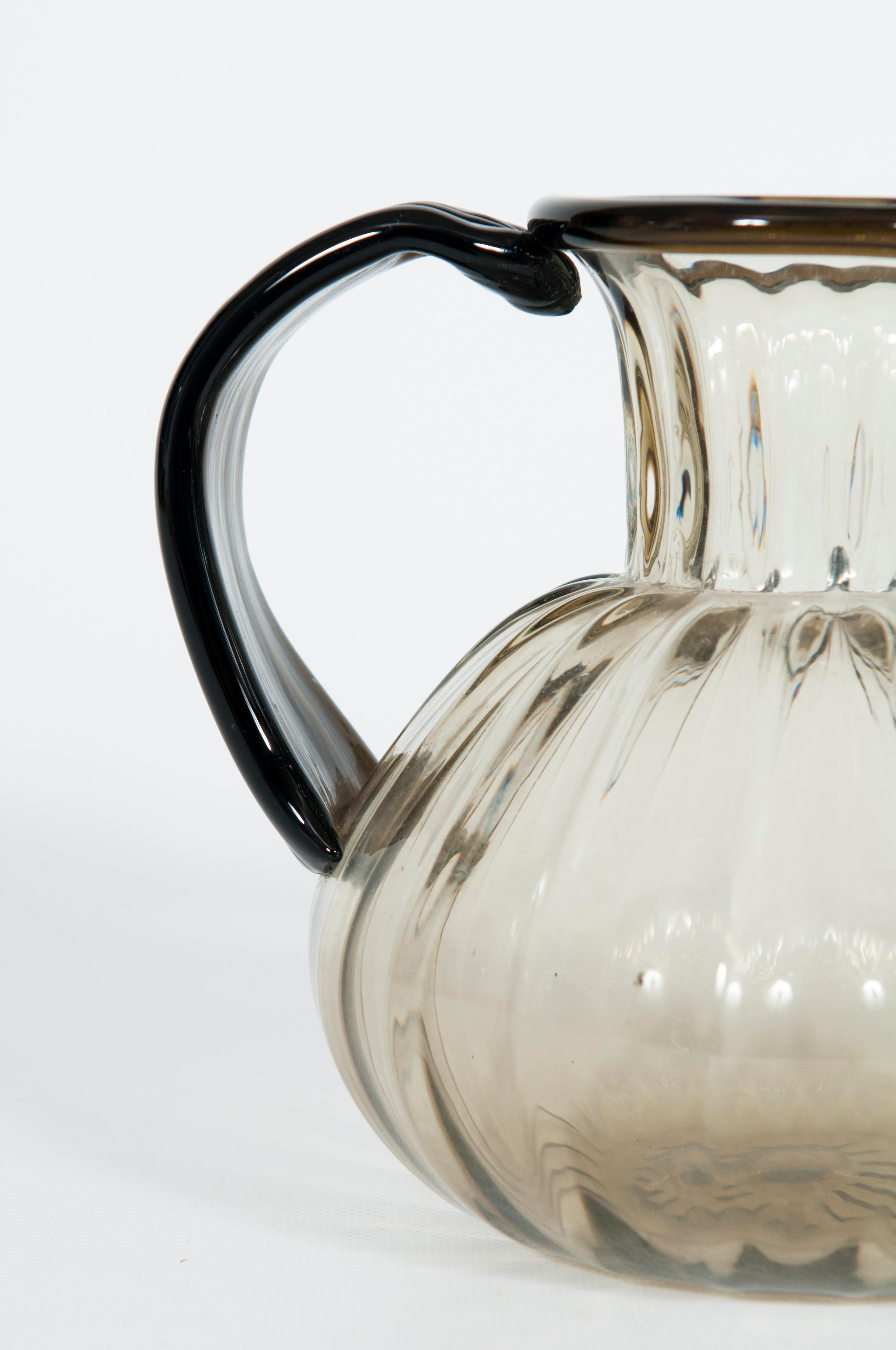 Murano Amphora Vase by Giovanni Dalla Fina, Circa 1970s en Excelente estado para la venta en Villaverla, IT