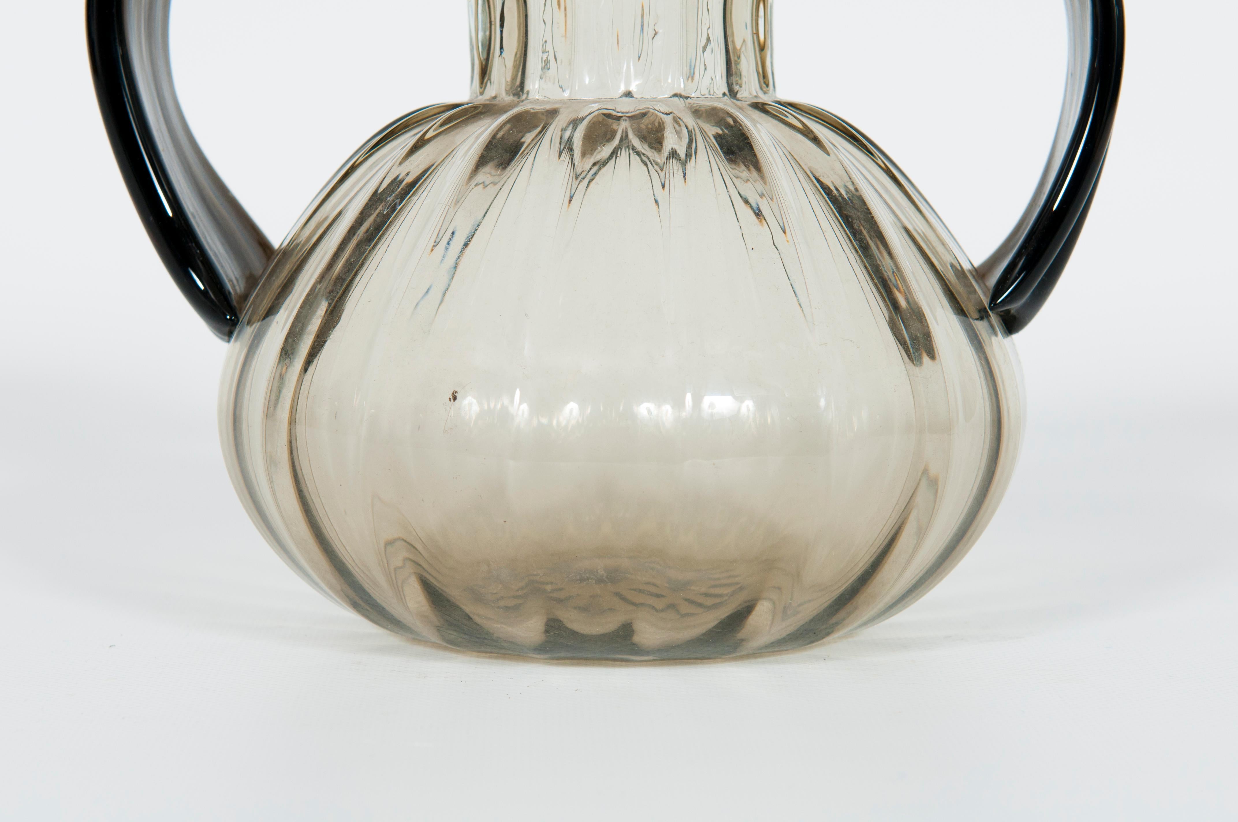 Murano Amphora Vase by Giovanni Dalla Fina, Circa 1970s finales del siglo XX en venta