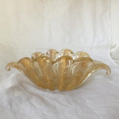 Murano and Gold, Italian, Attributed to Barovier & Toso 1950