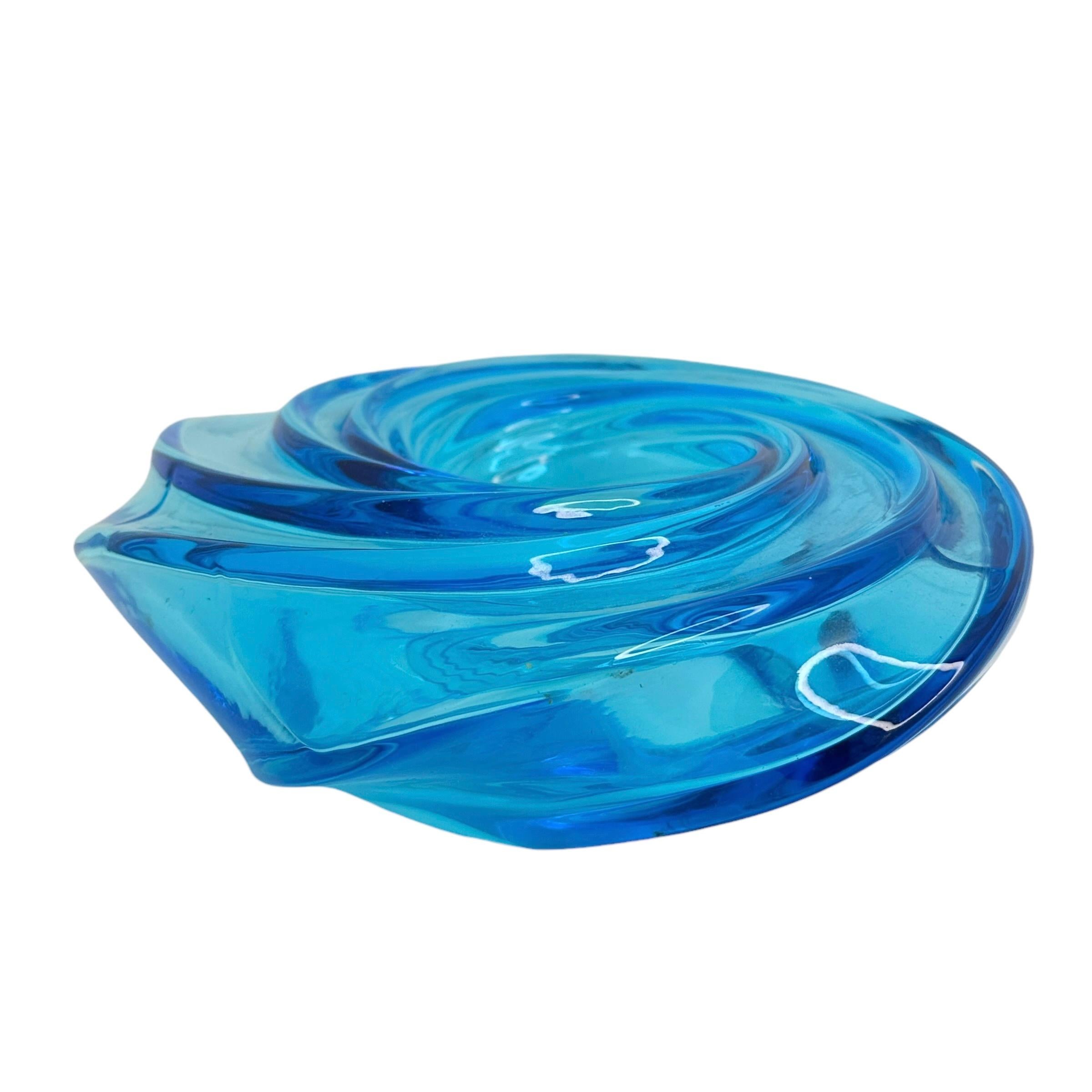 XXI secolo e contemporaneo Portacandele in vetro artistico di Murano blu acqua Vistosi Atelier Schlaepfer per Nestle in vendita