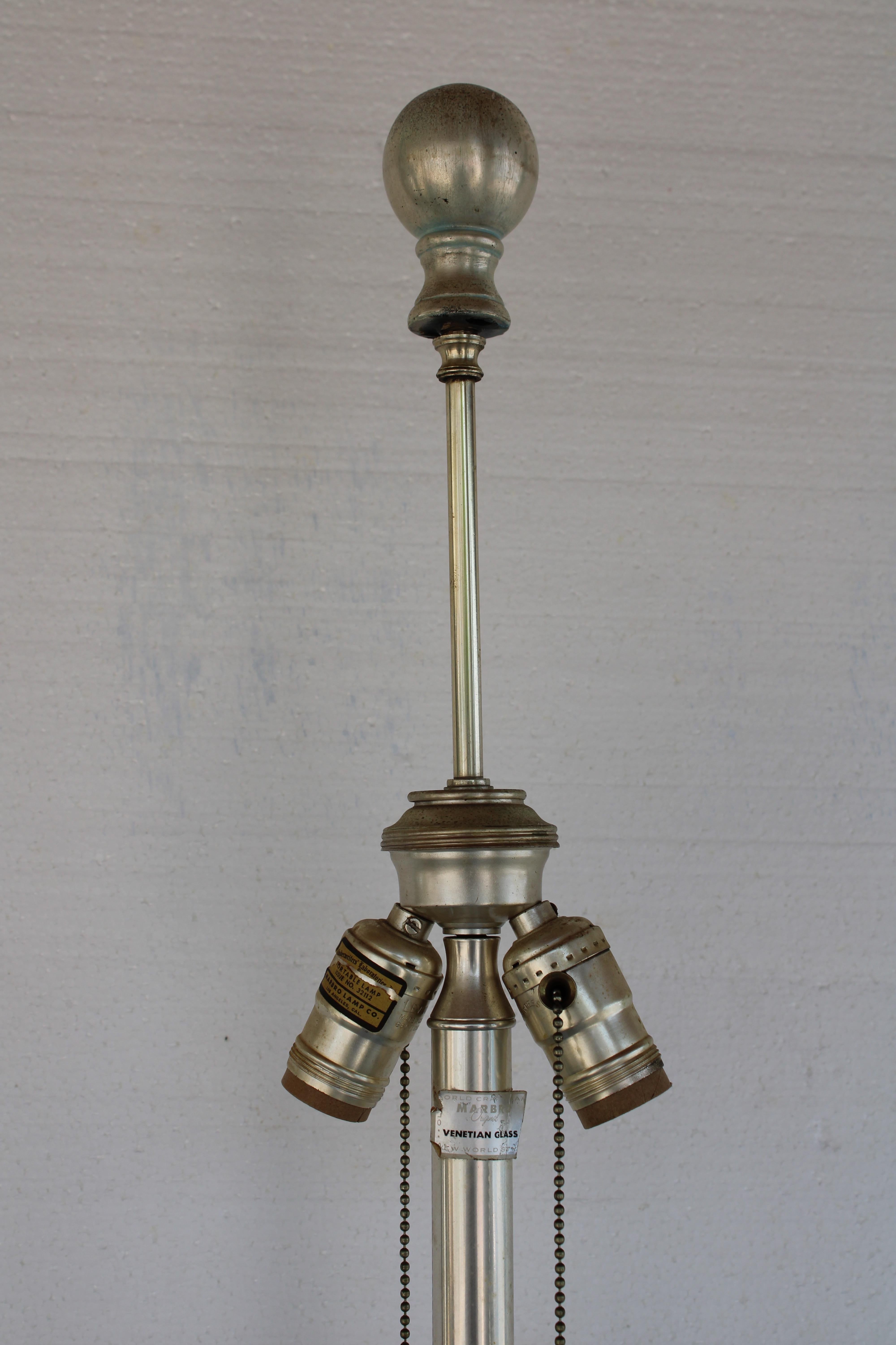 Lampe Murano Aqua par The Marbro Lamp Company, Los Angeles, CA. en vente 1