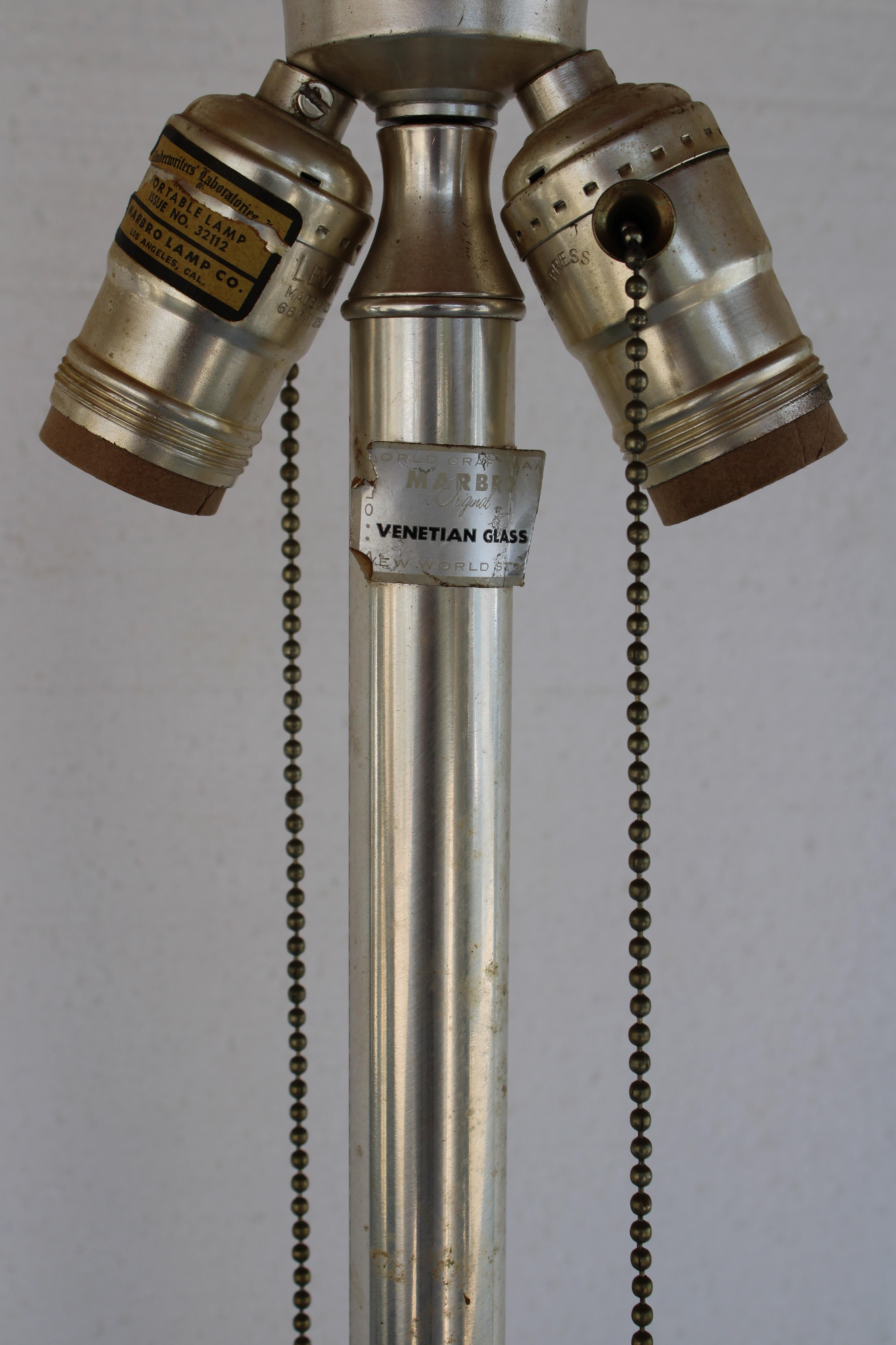 Lampe Murano Aqua par The Marbro Lamp Company, Los Angeles, CA. en vente 2