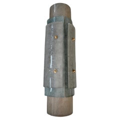 Murano Aquamaringrünes Kunstglas und Messing Wandleuchte und Wandleuchter, 2020