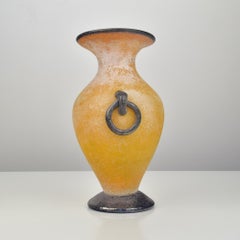 Murano Archimede Seguso 1960s Scavo Vase Roman Amphora Style Italian Art Glass