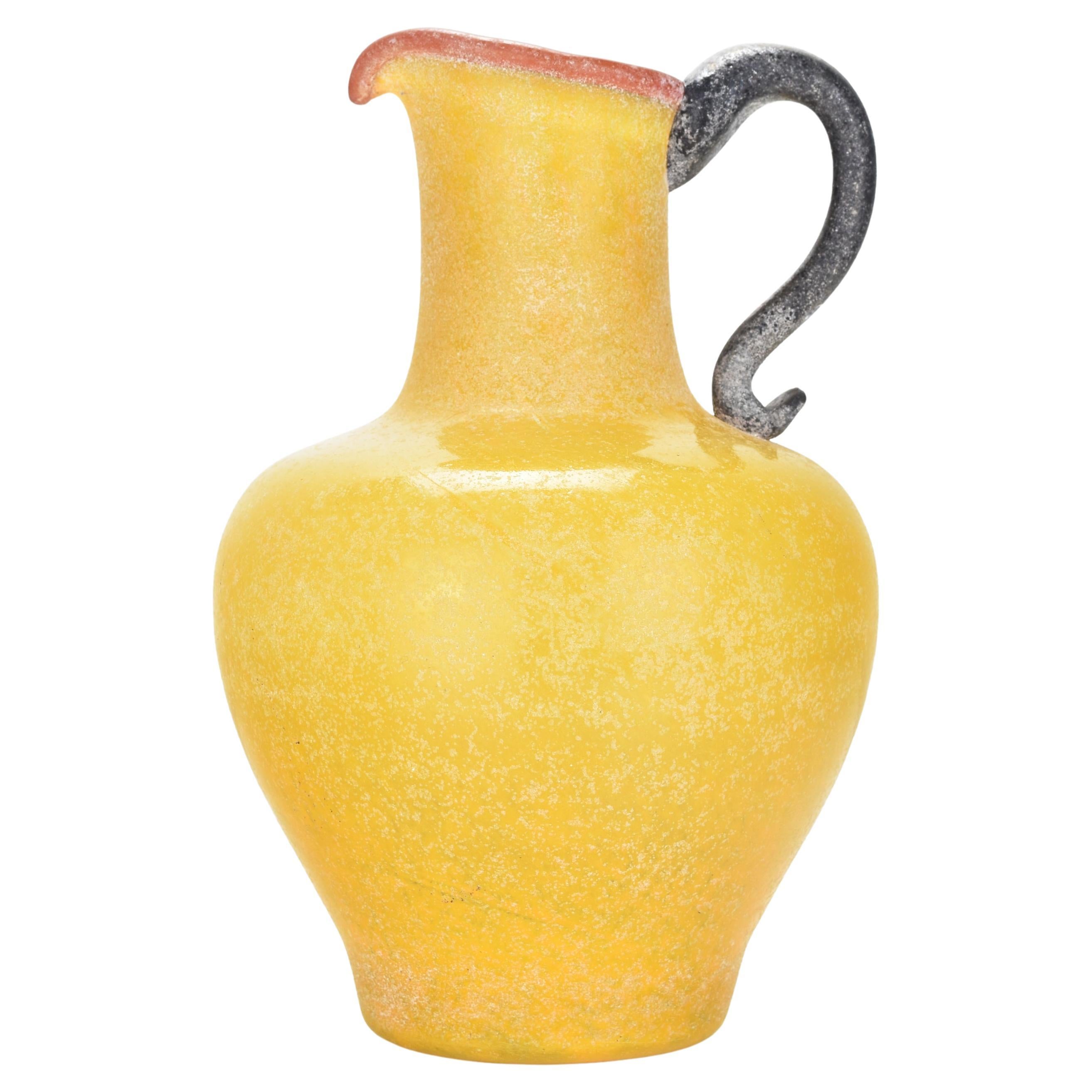 Murano Archimede Seguso 1970s Scavo Vase Roman Amphora Style Italian Art Glass