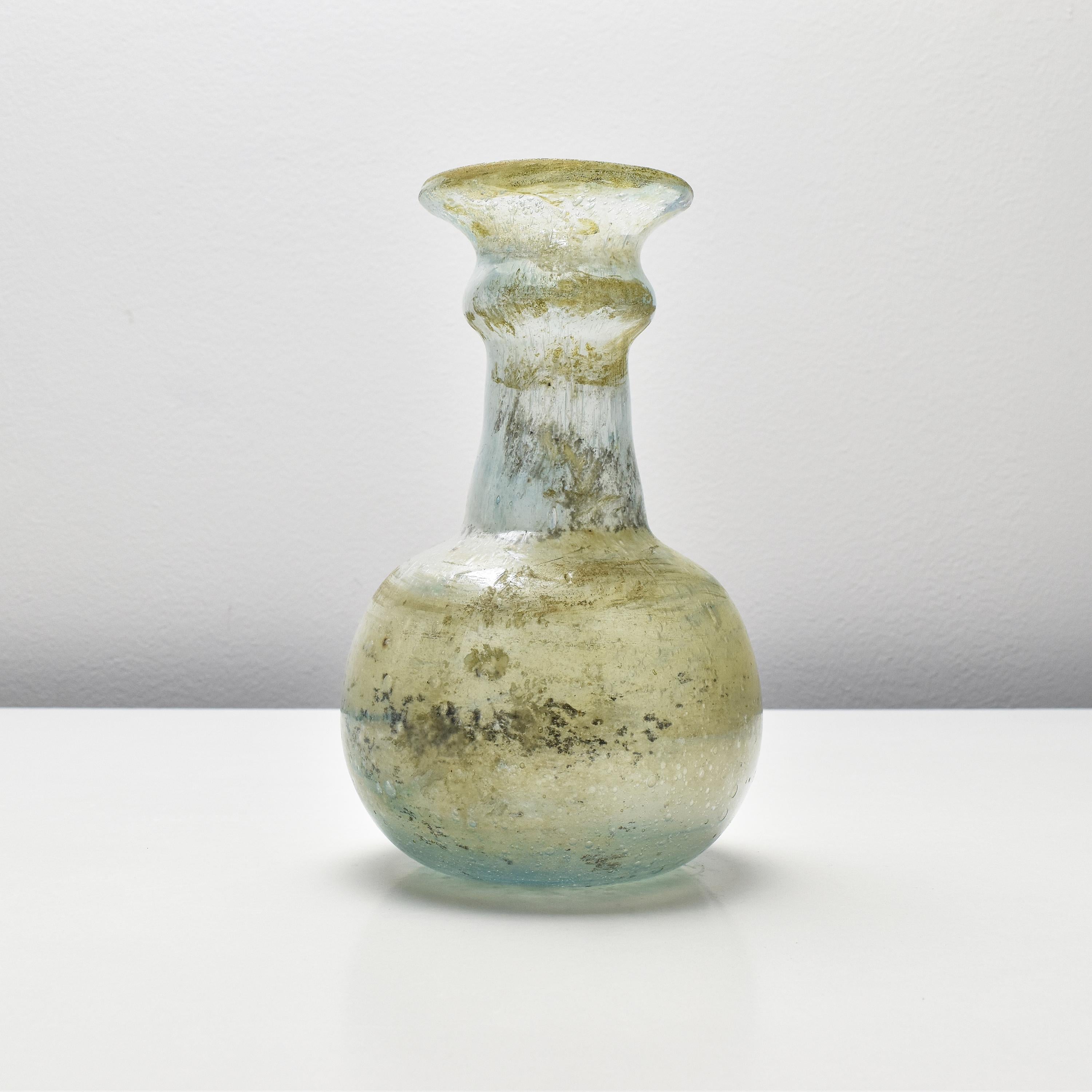 Hand-Crafted Murano Archimede Seguso Scavo Vase Roman Amphora Style Italian Art Glass For Sale