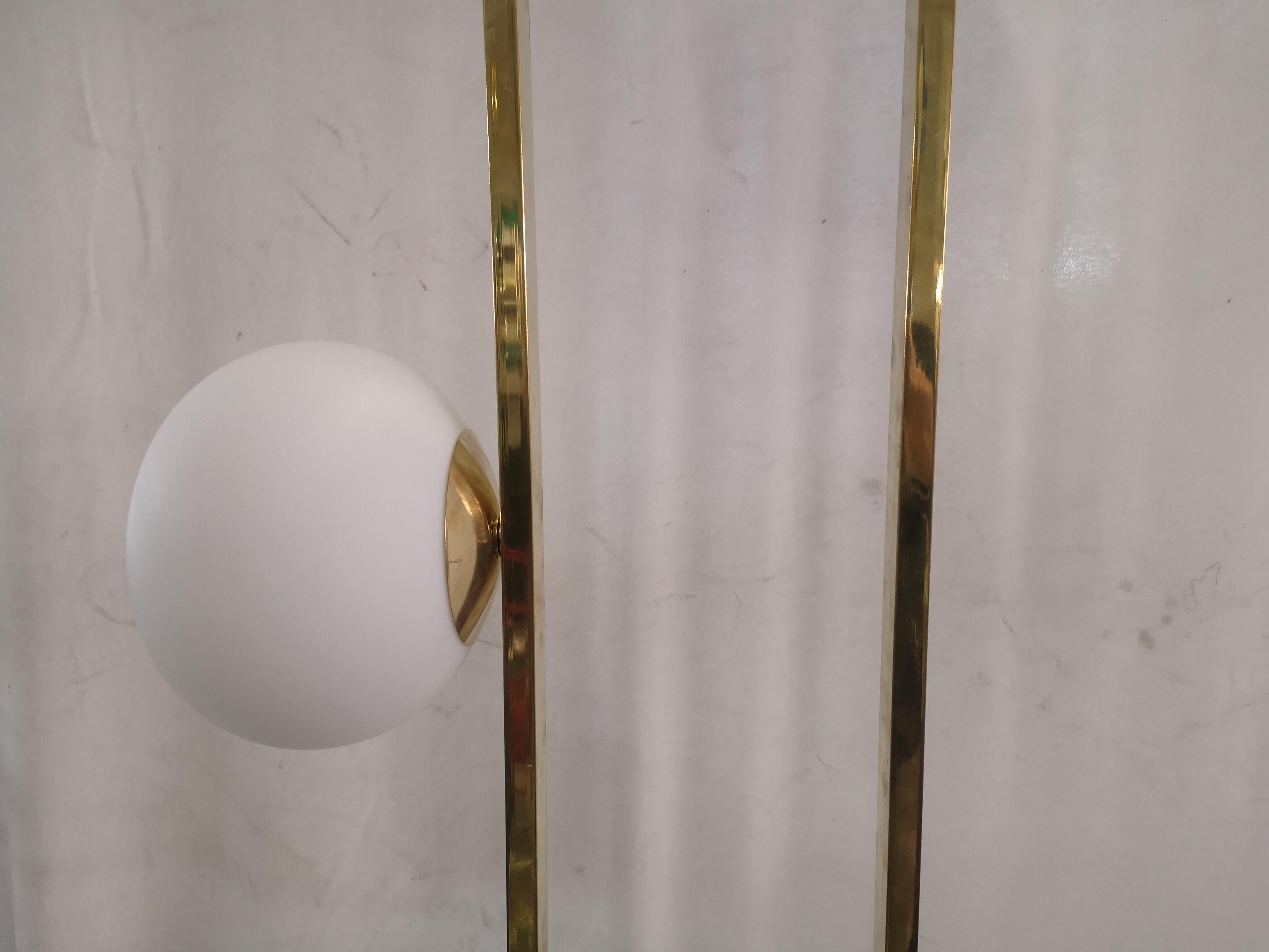 Lampada da terra in ottone e vetro Whiting di Murano, 2000 In condizioni buone in vendita a Roma, Lazio