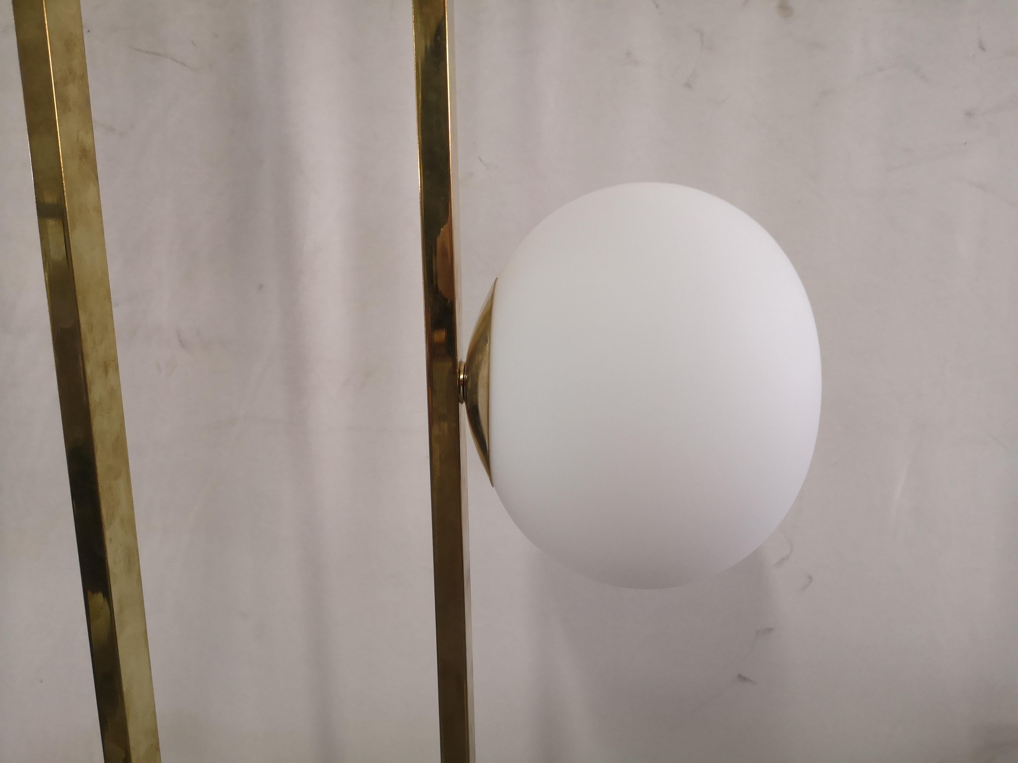 XXI secolo e contemporaneo Lampada da terra in ottone e vetro Whiting di Murano, 2000 in vendita