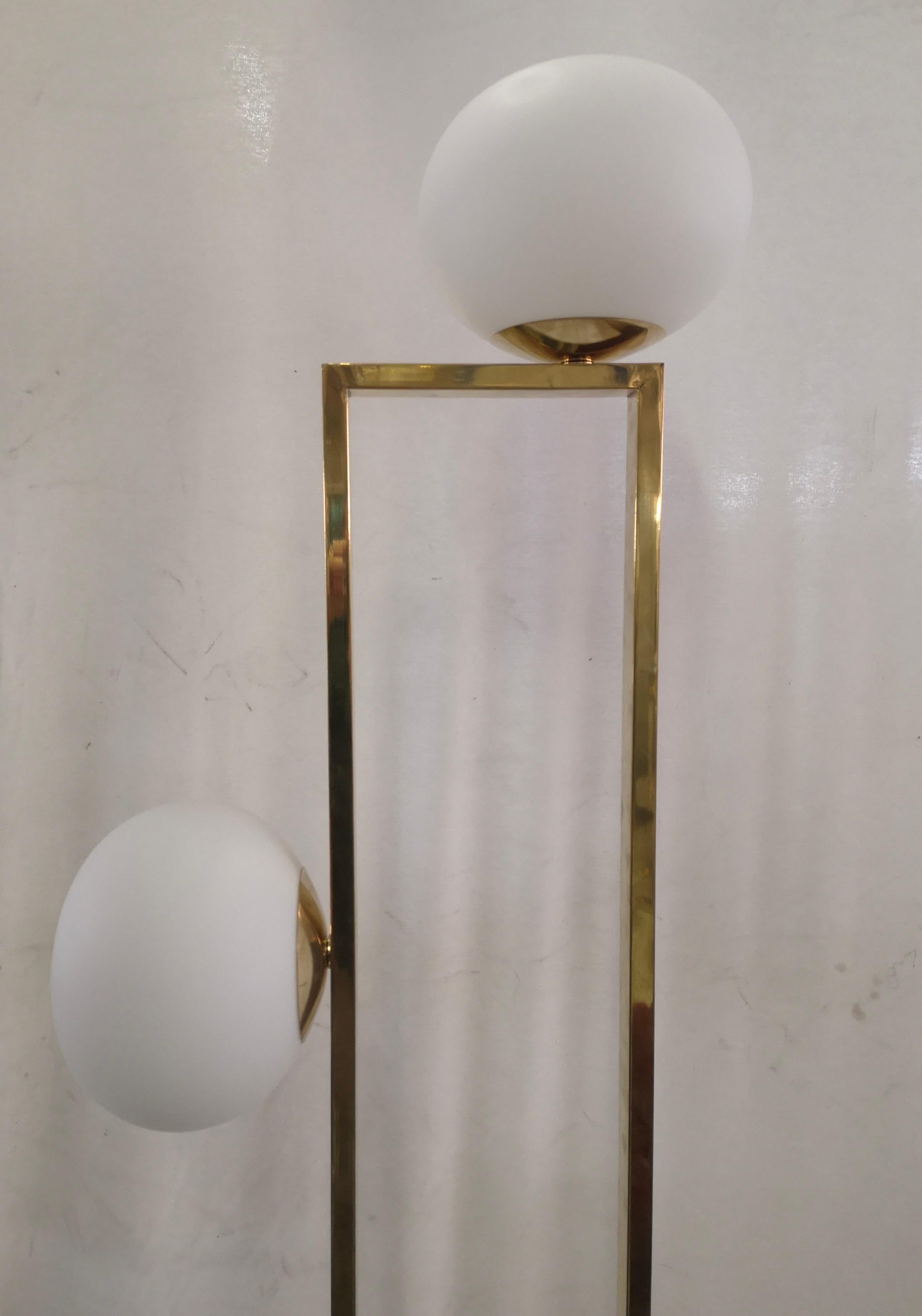 Lampada da terra in ottone e vetro Whiting di Murano, 2000 in vendita 1