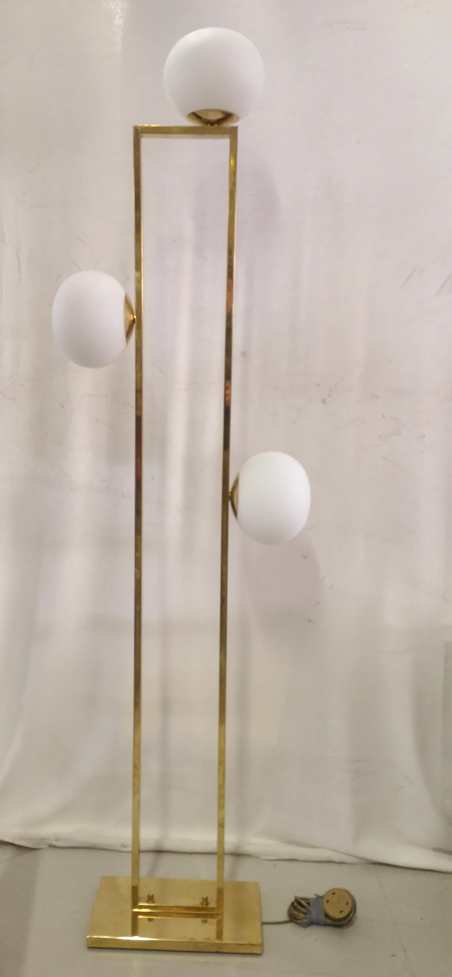 Lampada da terra in ottone e vetro Whiting di Murano, 2000 in vendita 2