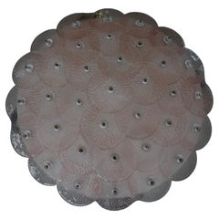 Murano Art Deco Glass Pink Color Chandelier and Ceiling Light, 2020