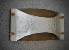 Murano Art Deco Square Art Glass and Brass Wall Light and Sconce, 2020