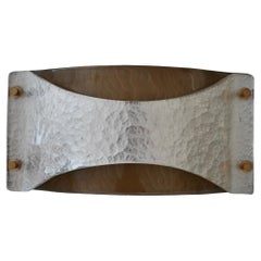 Murano Art Deco Square Art Glass and Brass Wall Light and Sconce, 2020