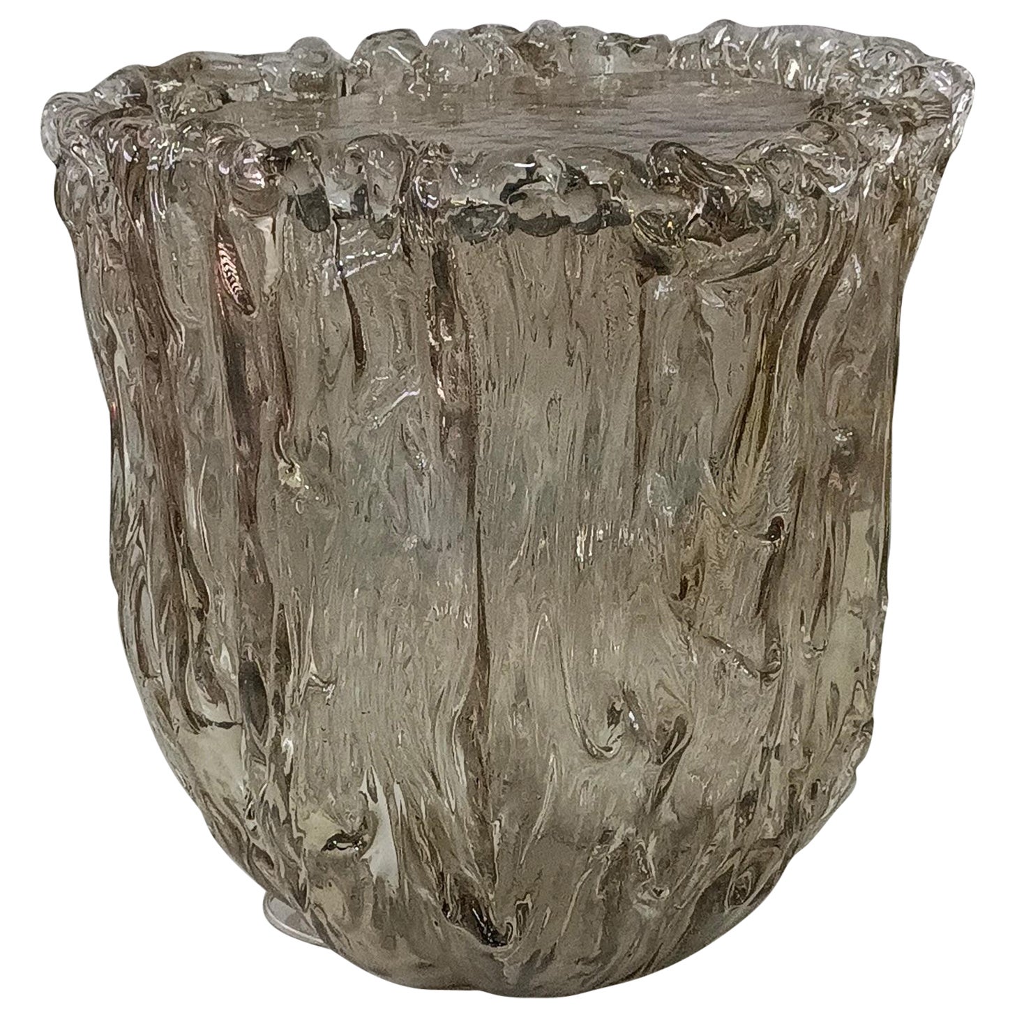 Table d'appoint italienne mi-siècle en verre d'art de Murano de couleur ambrée, 2020