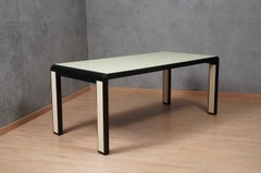 Art Deco Murano Art Glass and Beech Wood Dinning Room / Conference Table, 1970