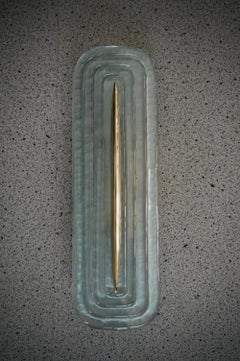 Murano Art Glass and Brass Aqua Green Color ArtDeco Wall Light and Sconces, 2020