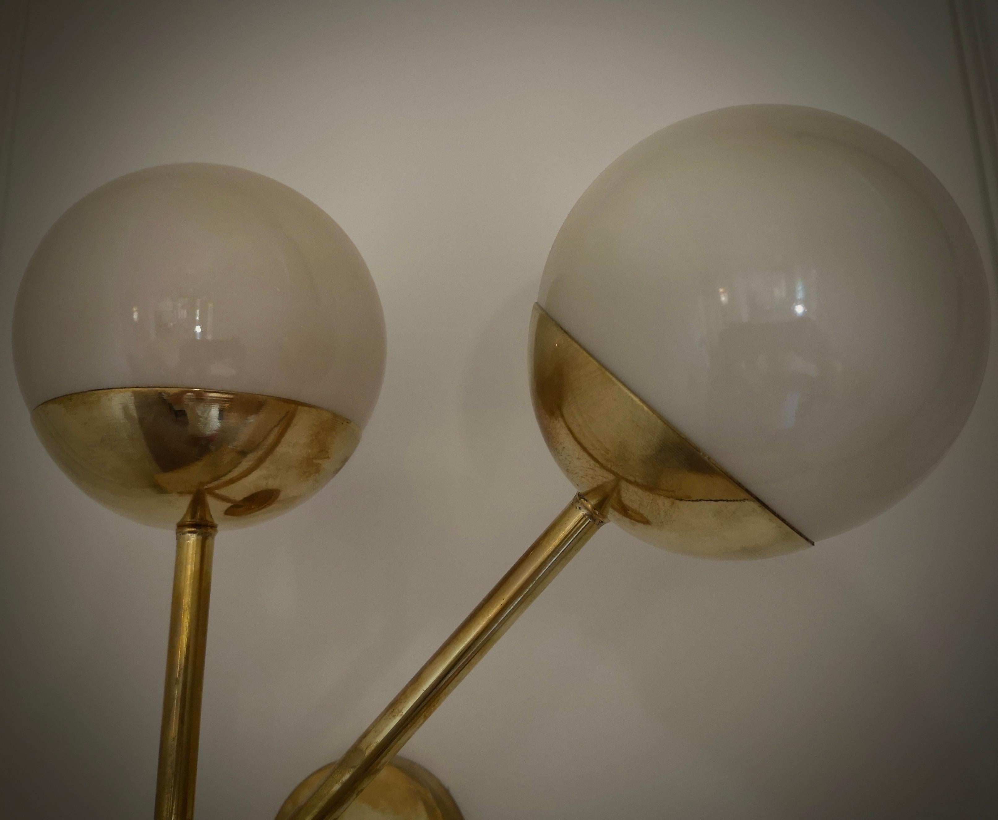 Aplique y Lámpara de Pared de Murano de Vidrio Artístico y Latón Color Crema, 2020 Siglo XXI y contemporáneo en venta