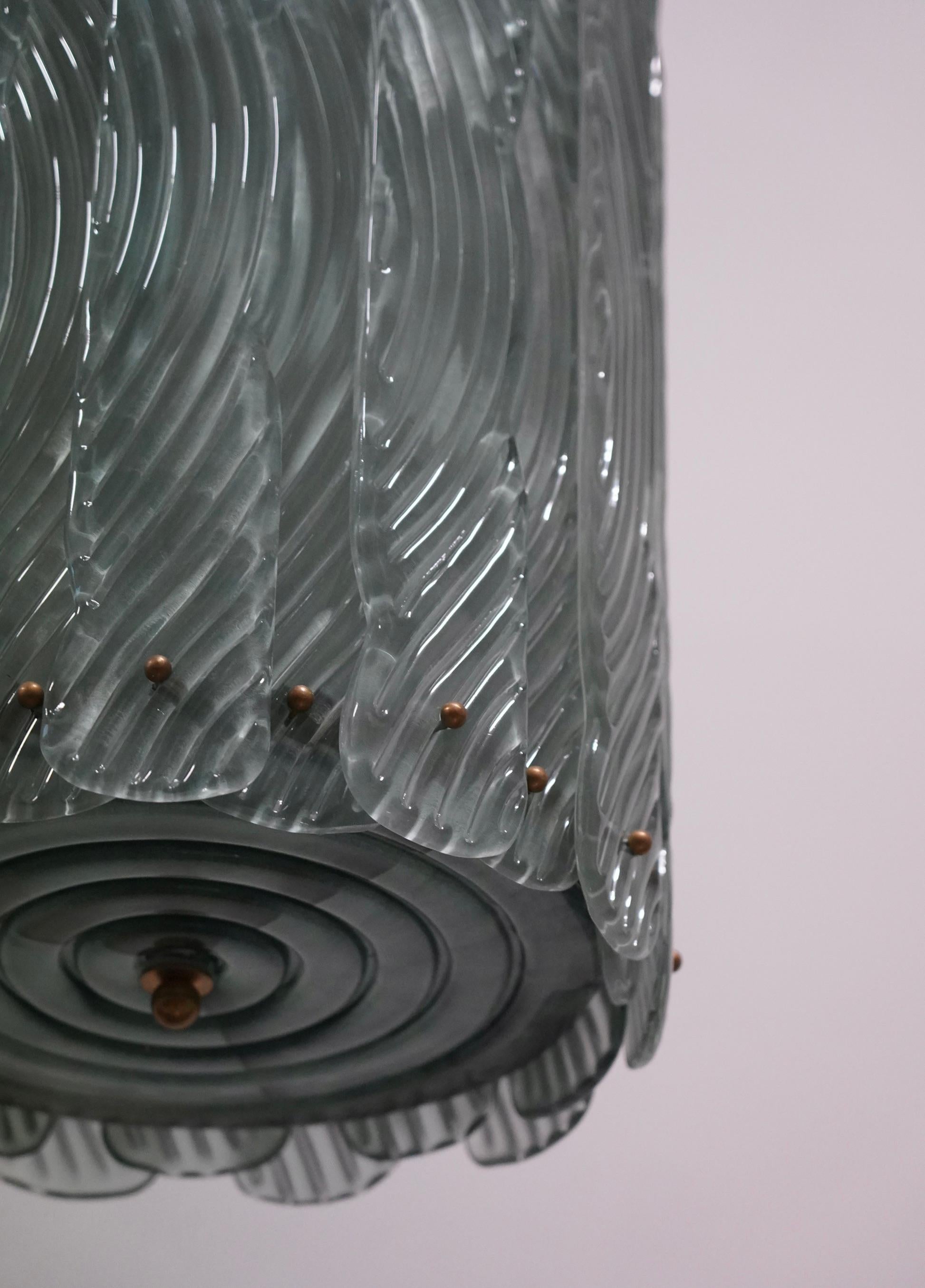Lampadario e pendente in vetro artistico di Murano e ottone The Artful Green, 2020 in vendita 3