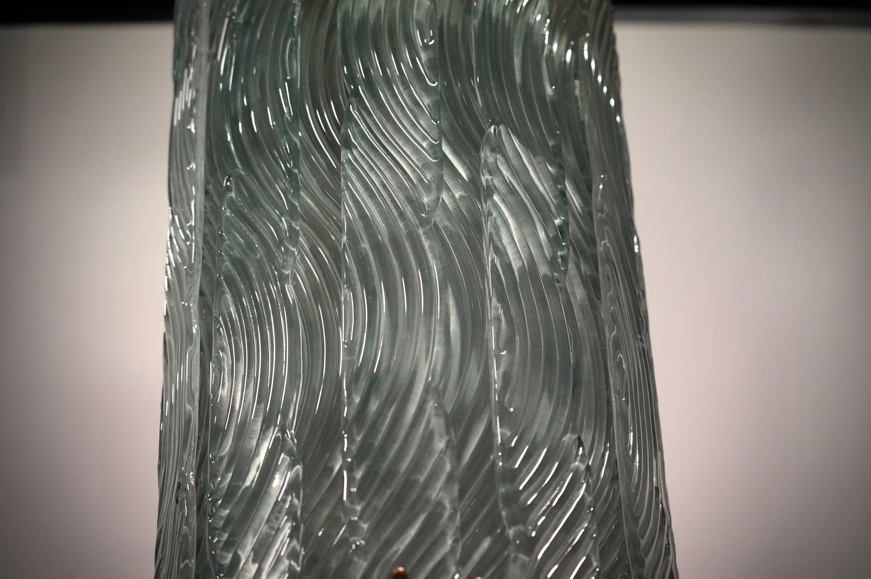Lampadario e pendente in vetro artistico di Murano e ottone The Artful Green, 2020 in vendita 1