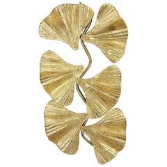 Aplique de cristal de Murano y latón dorado, 1990