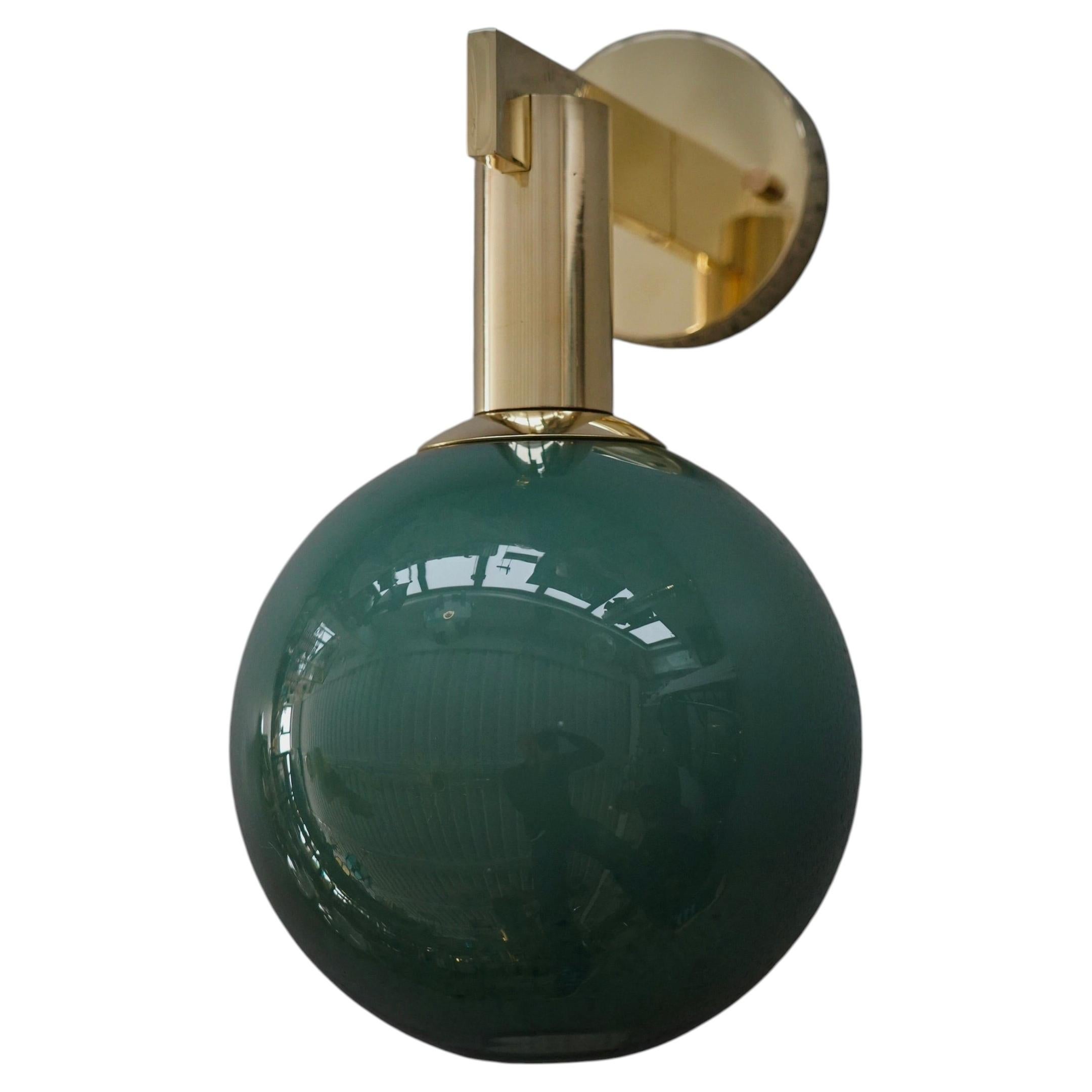 Murano Kunstglas und Messing Grüne Farbe Art Deco Wandleuchte und Wandleuchter, 2020 im Angebot