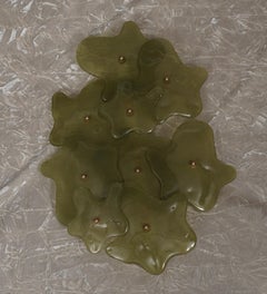 The Artful Green di Murano in vetro e ottone e lampade da parete, 2000