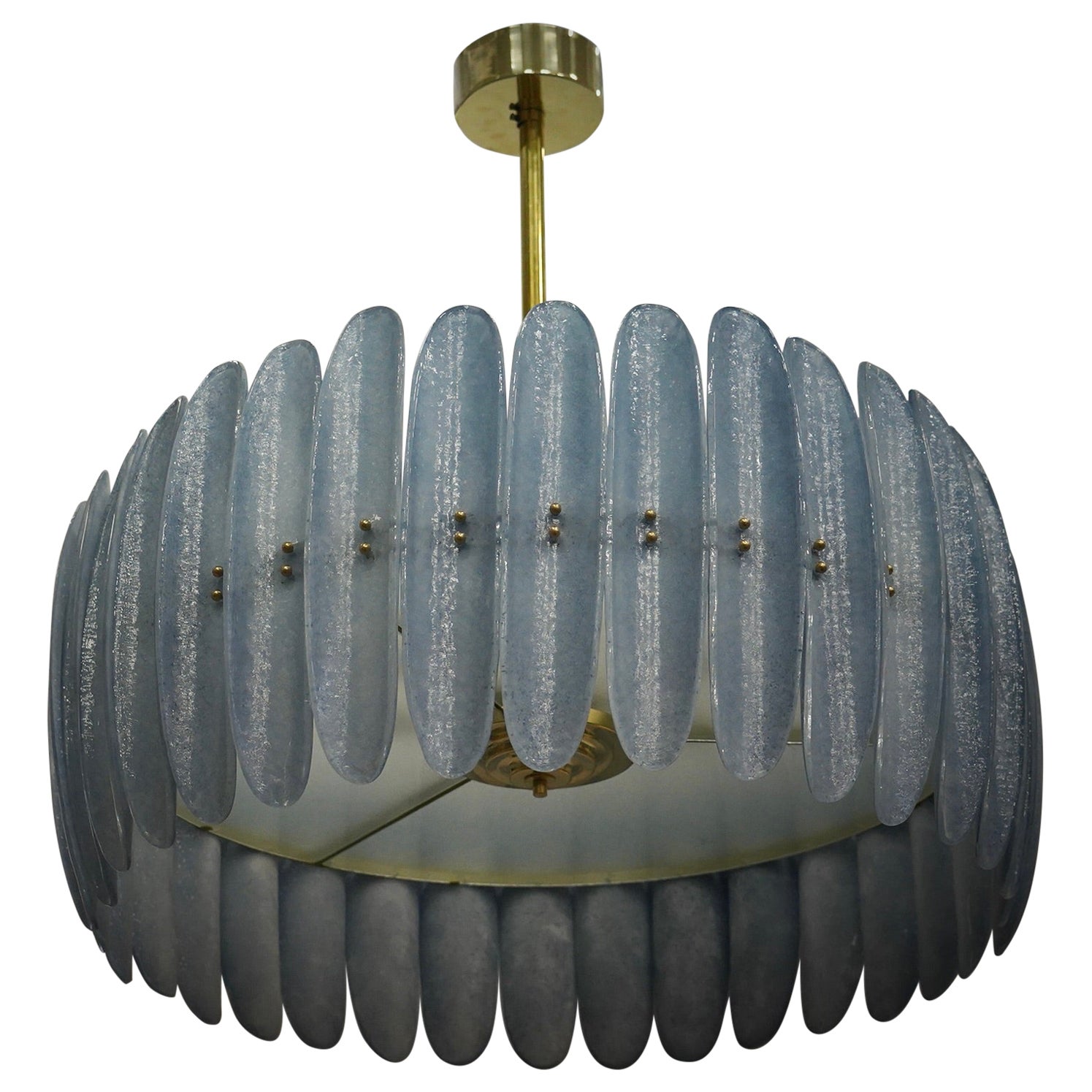 Lustre et pendentif en verre d'art de Murano et laiton du milieu du siècle dernier, 2000