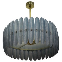 Lustre et pendentif en verre d'art de Murano et laiton du milieu du siècle dernier, 2000