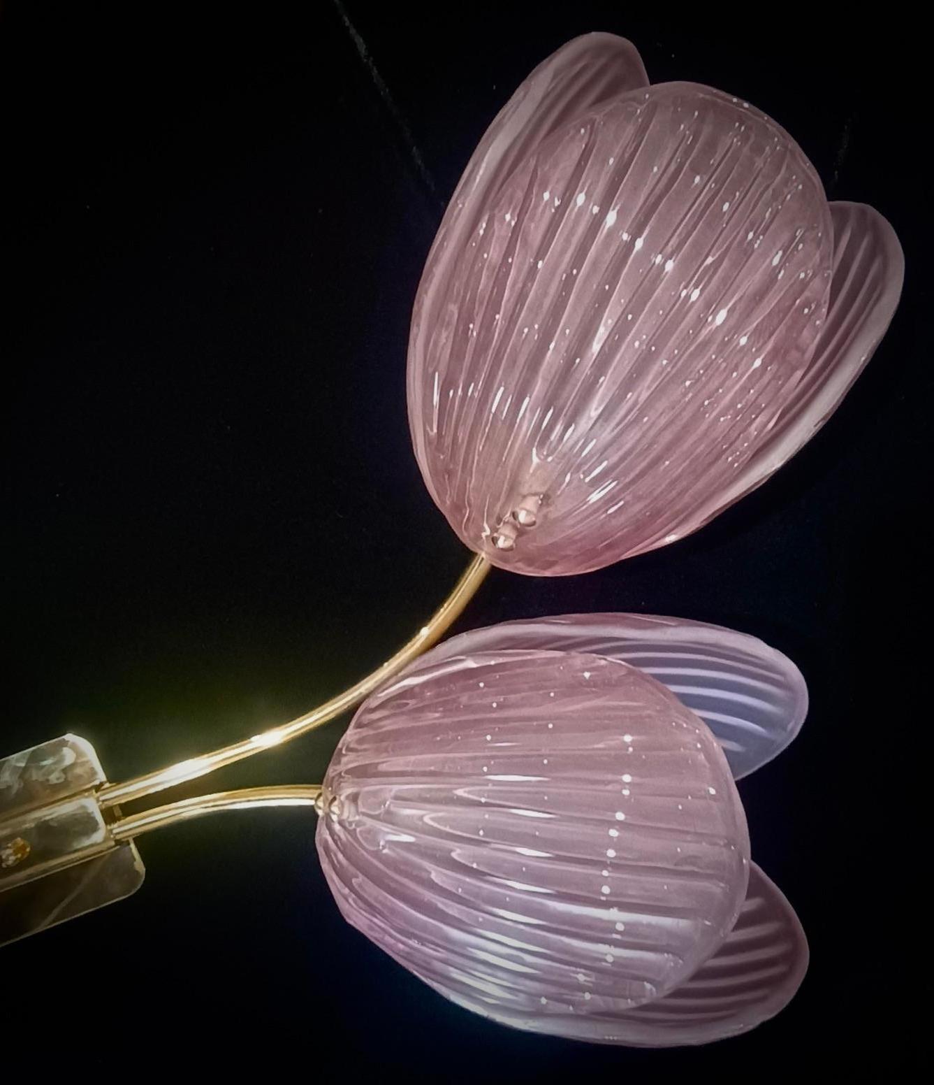 Aplique y Lámpara de Pared de Murano y Latón Color Rosa, 2020 Siglo XXI y contemporáneo en venta
