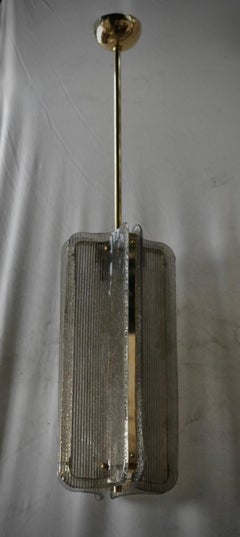 Murano Art Glass and Brass Smoky Color Art Deco Chandeliers and Pendants, 2020