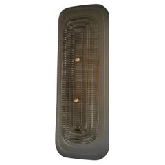 Murano Art Glass and Brass Smoky Color Art Deco Style Wall Light and Sconces