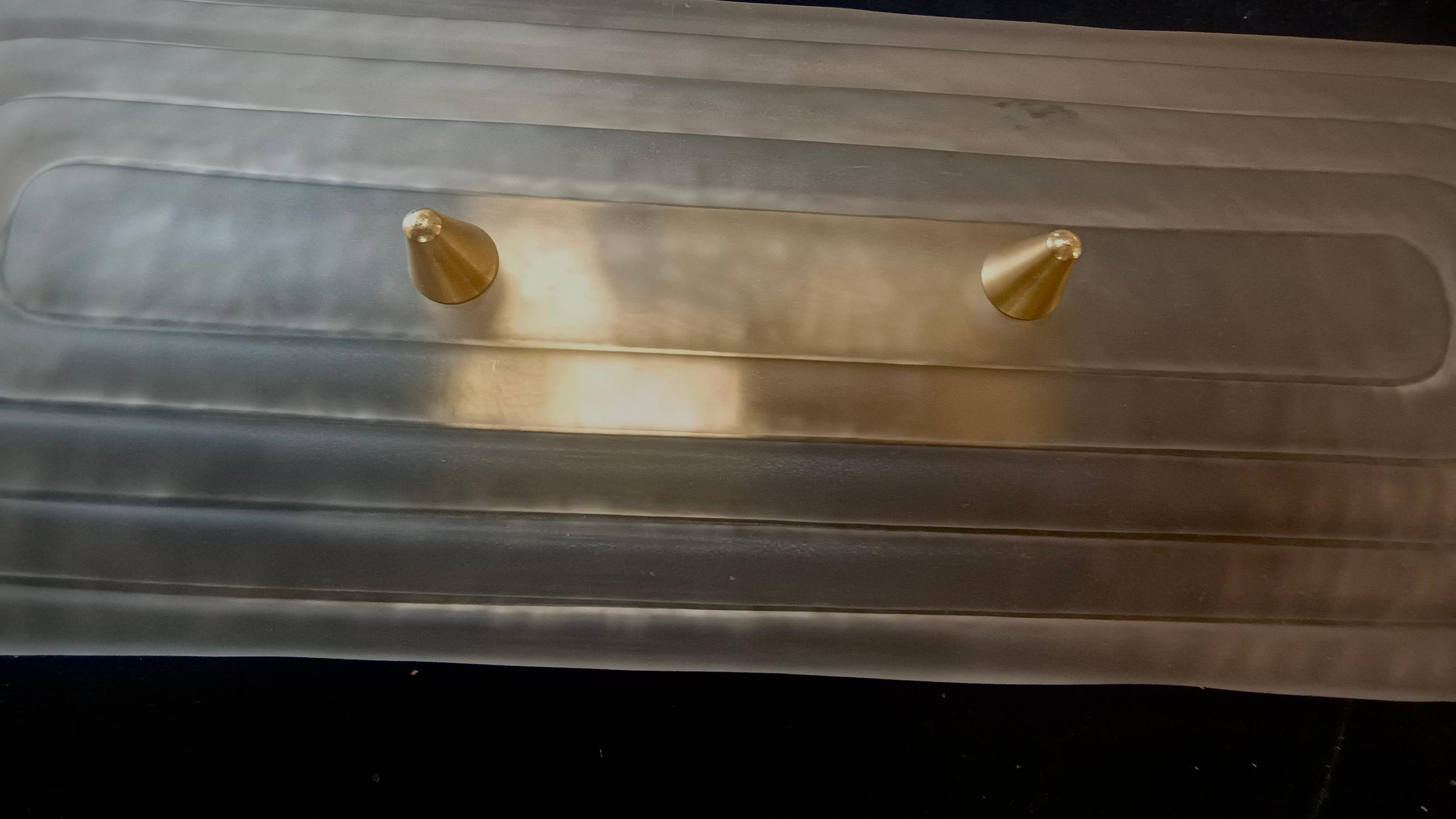 Apliques y lámparas de pared de cristal de Murano y latón arenado color ahumado, 2020 en venta 1