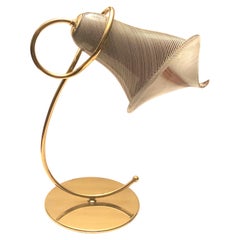 Murano Art Glass and Brass Surrealist Italian Table Desk Lamp, 1980s