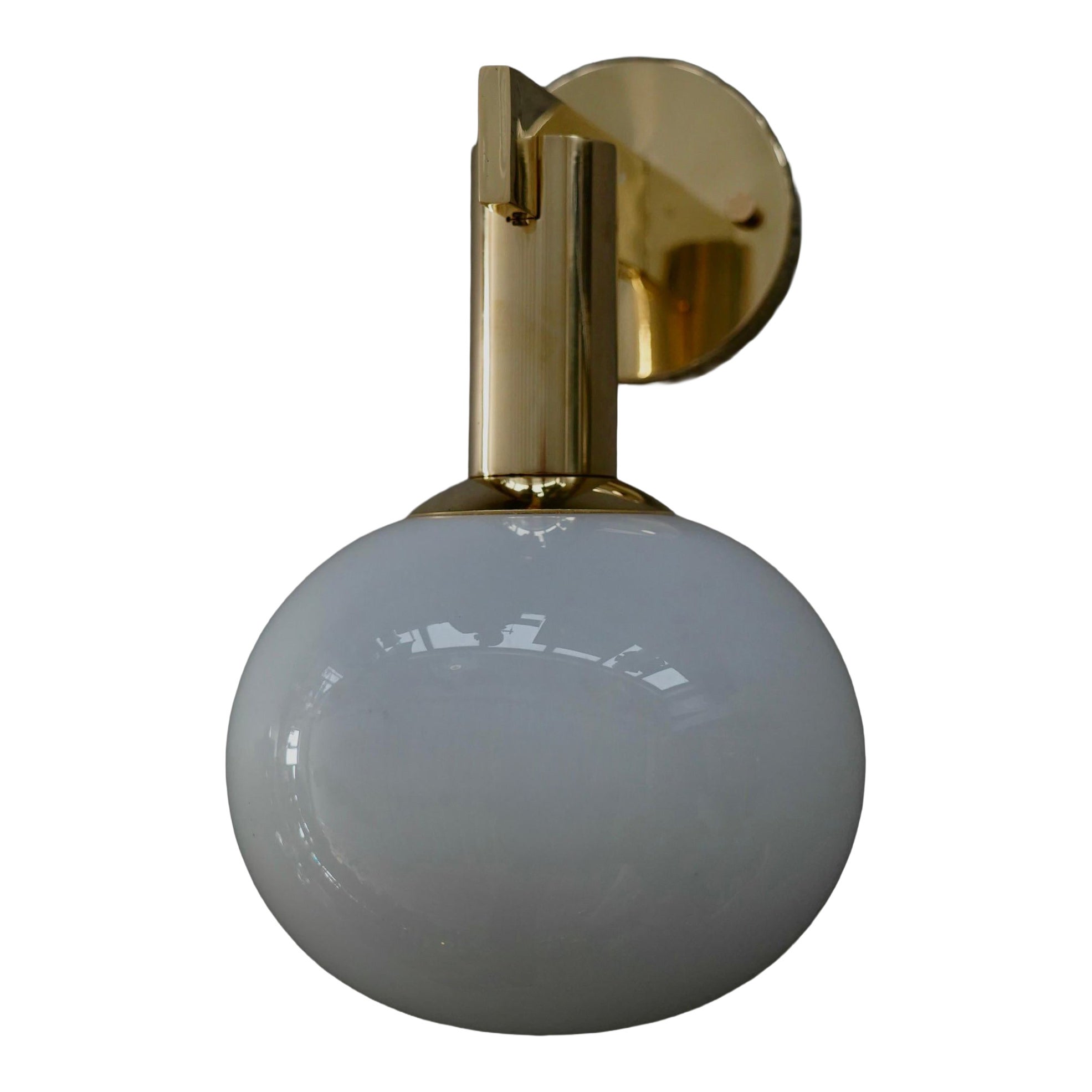 Murano Art Glass and Brass white Color Art Deco Wall Light and Sconces, 2020