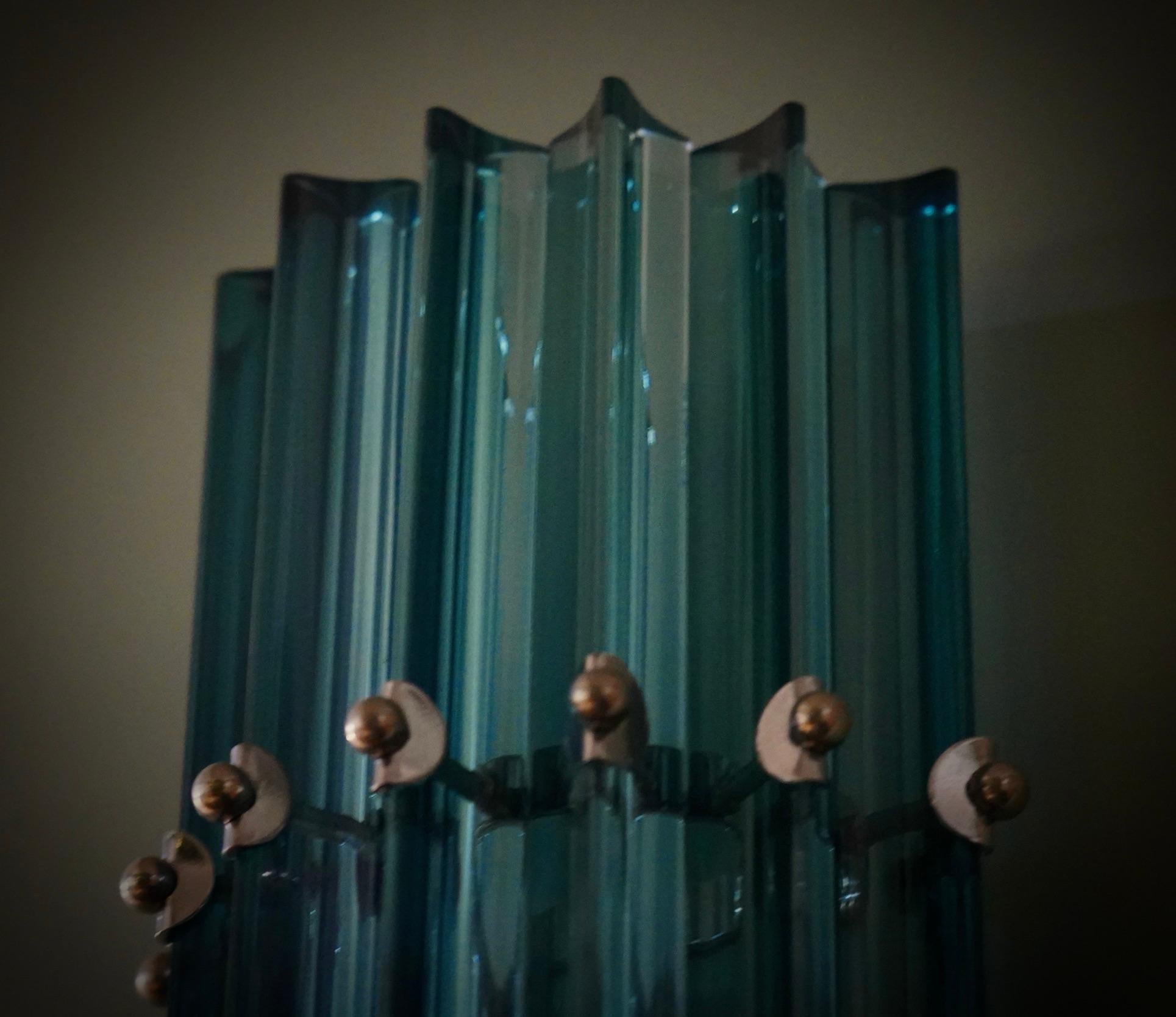 Aplique y Lámpara de Pared de Murano y Cromo Color Azul Cobalto, 1990 Italiano en venta