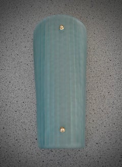 Murano Art Glass Aqua Green Color and Brass Wall Light and Sconces, 2020