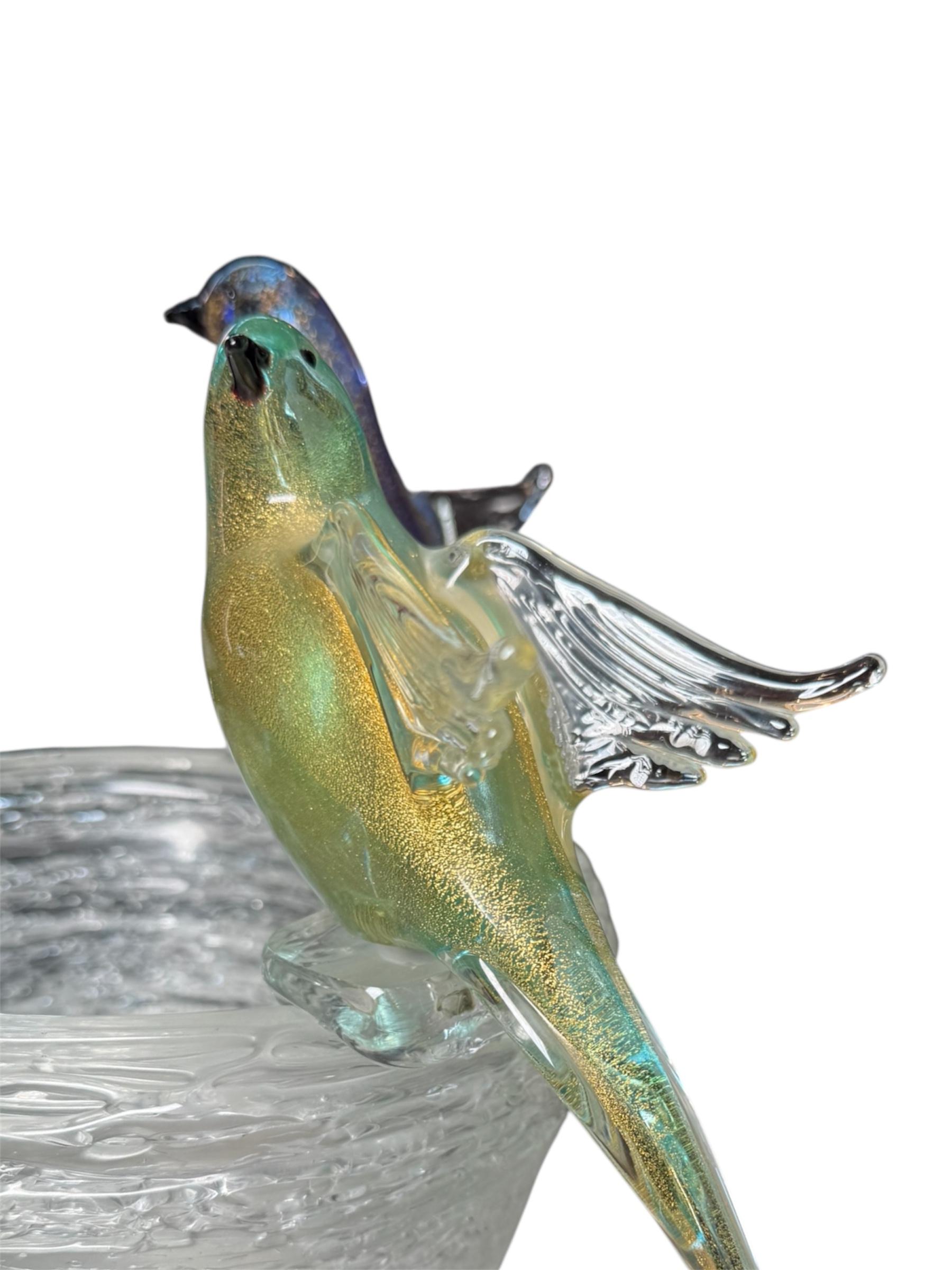 Murano Art Glass Birds On A Nest Sculpture en vente 5