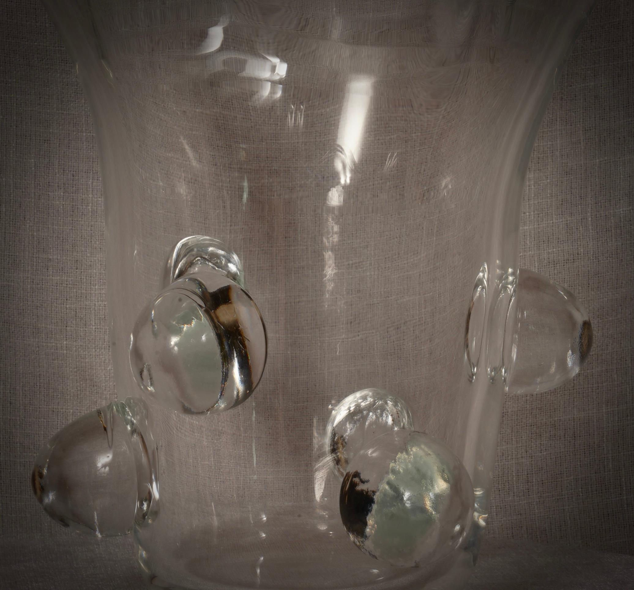 Jarrón de cristal soplado Murano Art Glass Color Transparente Mediados de siglo, 2000 en Bueno estado para la venta en Roma, Lazio