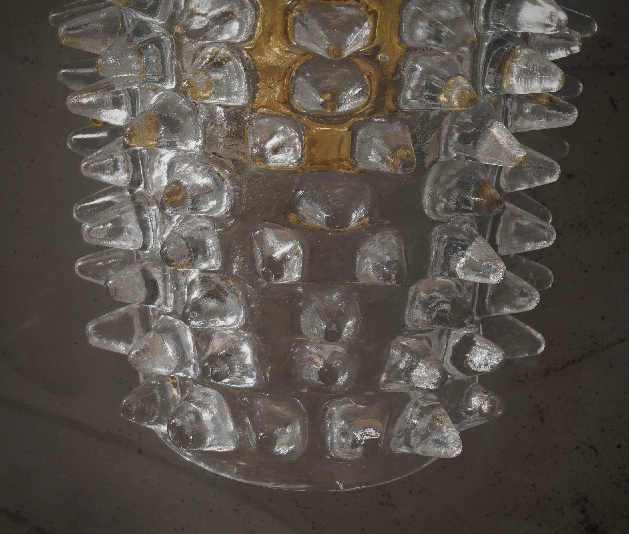 Lámpara de pared y apliques de cristal soplado de Murano, 2020 Latón en venta