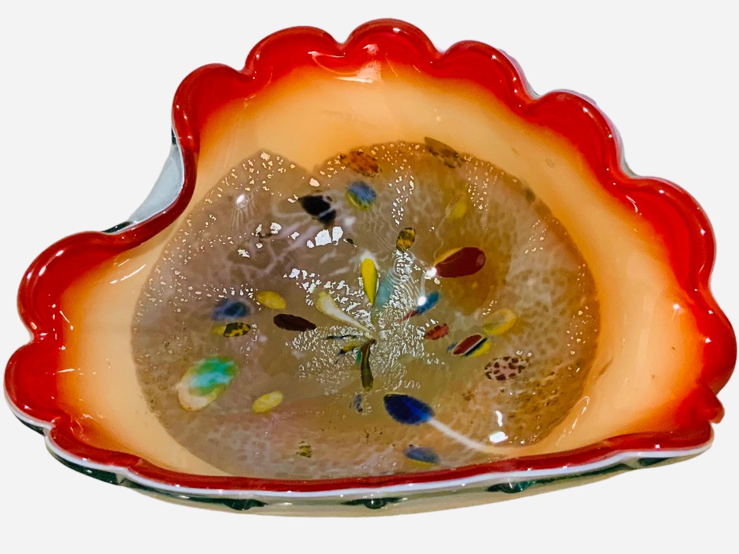 Murano Art Glass Bowl For Sale 3